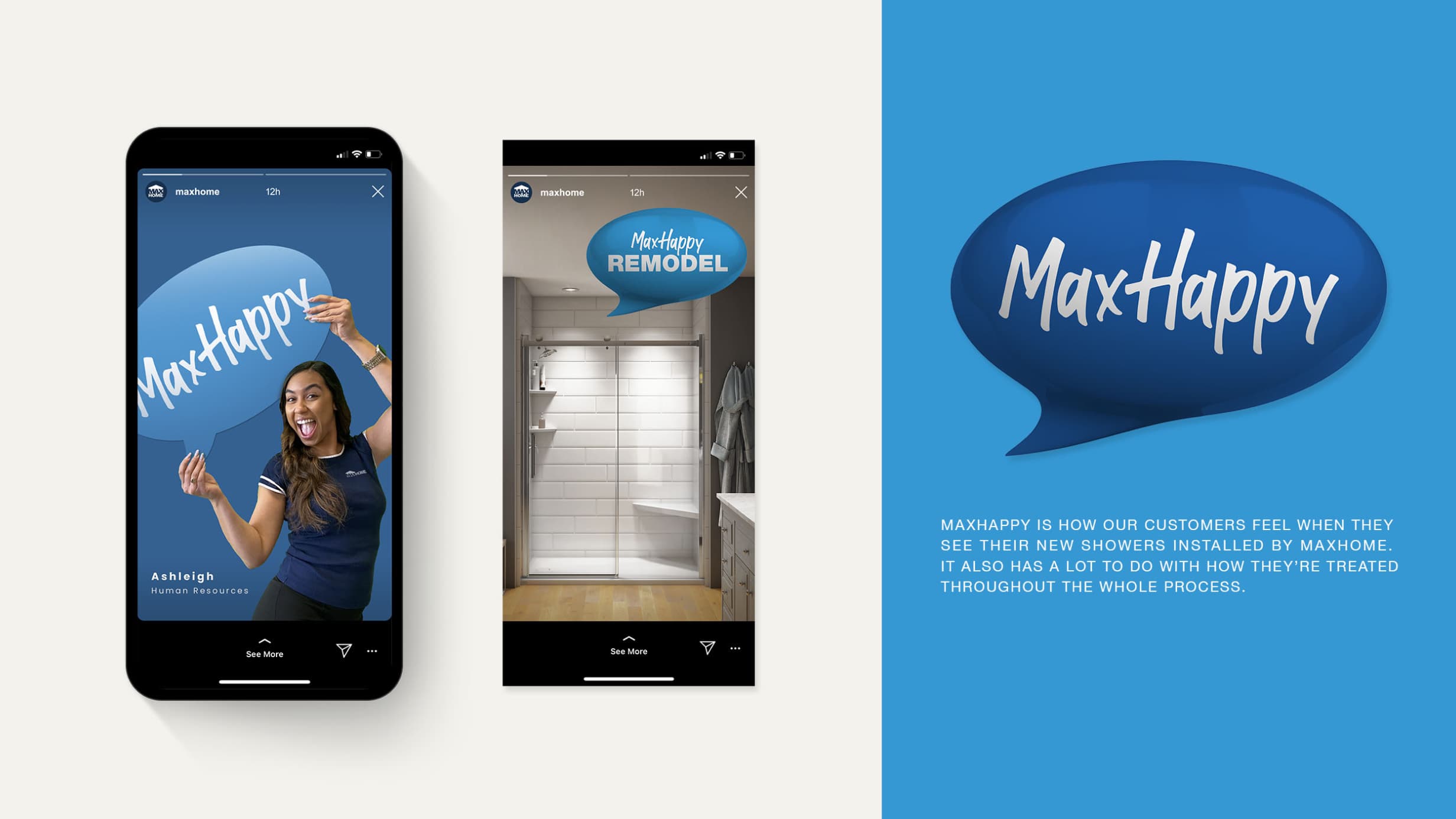 Showcase of mobile Max happy campaign